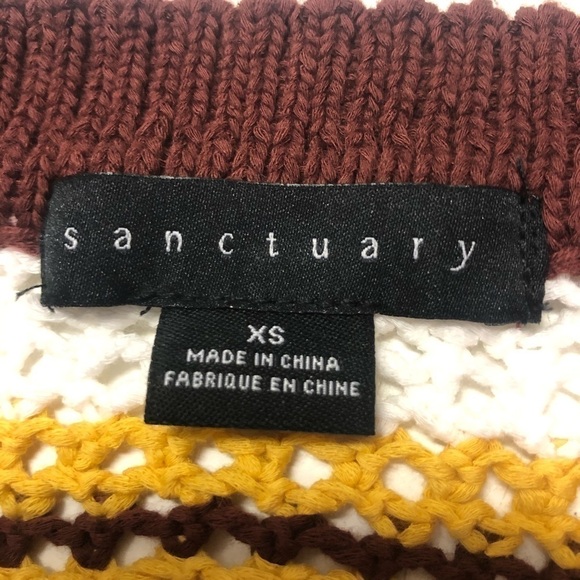 Anthropologie Sanctuary Crochet Sleeveless Striped Top, size XS - Picture 7 of 11